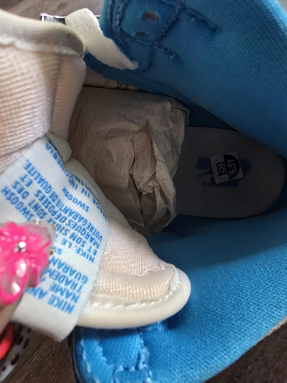 Nike Kids Air Jordan 1 Mid - White & Blue